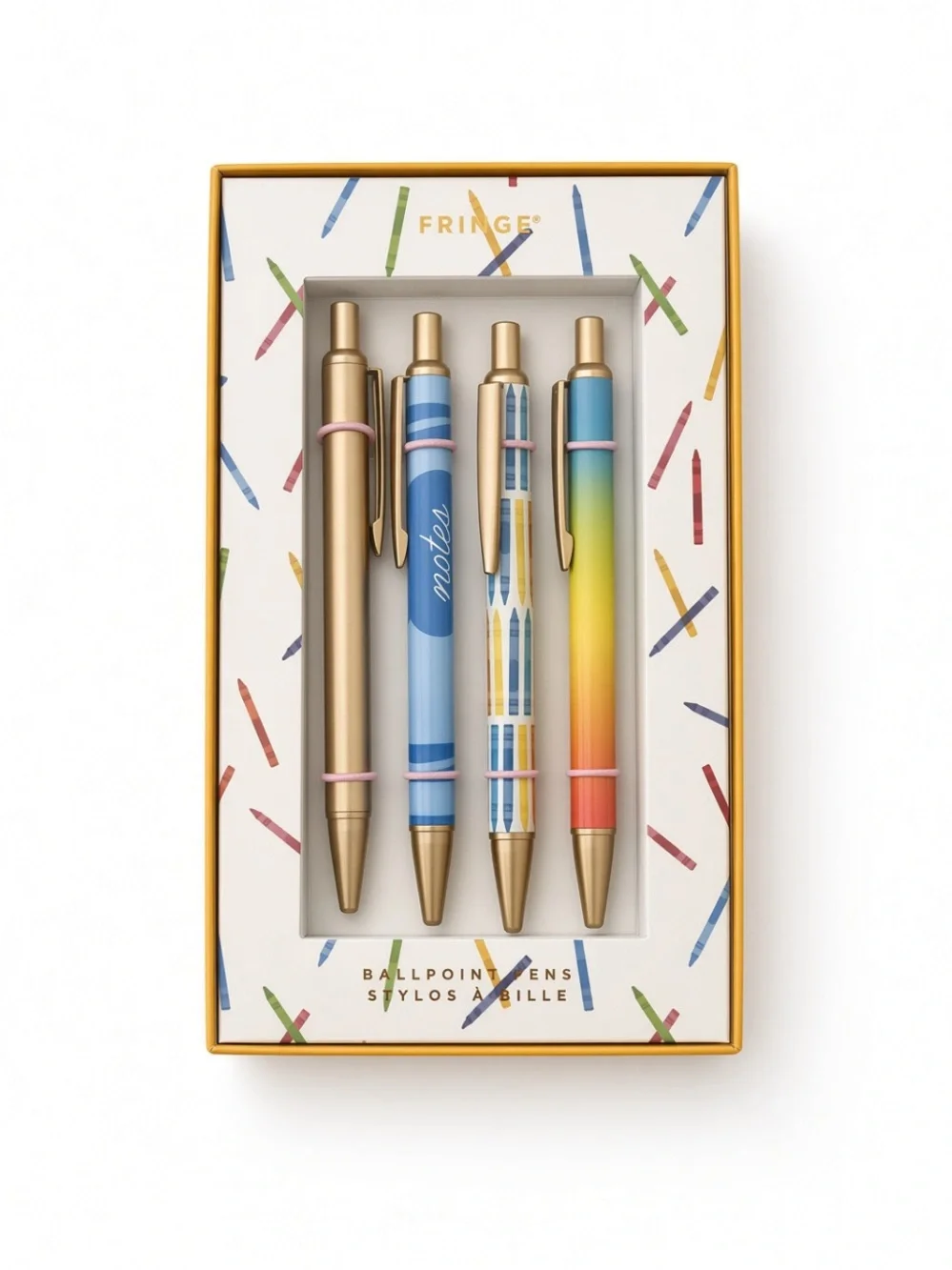 Fringe Studio Colorful Ballpoint Pens Set of 4 Gift Box NEW